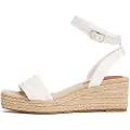 Tommy Hilfiger Tommy Hilfigertil kvinder. FW0FW08805 Hvide espadrillos med kile og monotype (38), Stof, 5-8 cm, Spænder, Casual, Bæredygtig