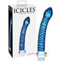 Icicles No. 29 - spiral, penis glasdildo (blå)