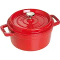 Staub Grydegryde 20 cm, kirsebær, støbejern, Staub