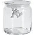 Alessi Køkken opbevaringskrukke GIANNI 750 ml, hvidt låg, glas, Alessi