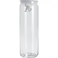 Alessi Køkken opbevaringskrukke GIANNI 2 l, hvidt låg, glas, Alessi