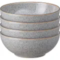 Denby - Suppeskål/morgenmadsskål Coupe Studio Grey 4-pak - Grå - Skåle - - Homeroom