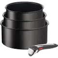 Tefal Grydesæt INGENIO UNLIMITED L7639102, sæt med 4, sort, aluminium, Tefal