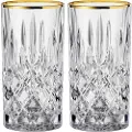 Nachtmann Longdrinkglas NOBLESSE GOLD, sæt med 2, 395 ml, klare, Nachtmann