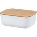 Rig-Tig Smørfad BOX-IT 15 cm, hvid, plastik / bambus, RIG-TIG