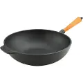Carl Victor - Wokpande støbejern Diameter 30 cm - Sort - Stegepander & grillpander - - Homeroom