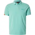 Superdry Superdrytil mænd. M1110439A Vintage Destroy grøn polo shirt (S), Casual, Bomuld, Korte ærmer