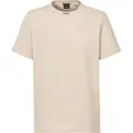 Boss green BOSStil mænd. 50537836 T-shirt i stretchbomuld med beige logokrave (XXL), Casual, Korte ærmer