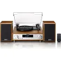 Lenco MC-160WD Bluetooth Turntable with Speakers Wood