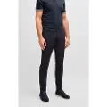 Hugo Boss BOSStil mænd. 50529673 Navy slim fit-bukser (52), Casual, Polyester, Blå
