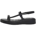 Pepe Jeans Pepe Jeanstil kvinder. PLS90677 Haru Mix-sandaler i læder, sort (38), 3-5 cm, Spænder, Casual