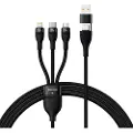 Baseus 3in1 USB cable Flash Series 2 USB-C + micro USB + Lightning 100W 1.2m (black)