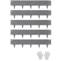 Vevor Stål Landskabskant, 5 pakker 39 x 5 tommer Rustbestandig Metal Landskabskant, Bøjelig Havekant, Kraftig Plænekant, Nem at Installere, Blomsterbed Havestideler Mørkegrå