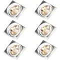 QAZQA Sæt med 6 indbyggede spotlights hvid GU10 AR111 Trimless justerbar - Oneon