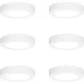 QAZQA Sæt med 6 indbyggede eller overflademonterede spots hvid 14 cm inkl. LED 3-trins dæmp til varm - Trans