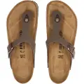 Birkenstock Birkenstocktil kvinder. 43751 Gizeh Birko-Flor taupe sandaler (45), Fast, Ingen, Casual, Gråt