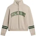 Superdry Superdrytil kvinder. W2012197A Athletic Essentials applikationssweatshirt brun (M), Casual, Bomuld
