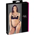 Cottelli - strop bh med ringe og g-streng (sort) - 85C/L