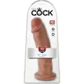 King Cock 10 - stor sugekop dildo (25 cm) - mørk natur