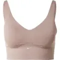 Nike Alate Medium Support Longline-sports-bh med indlæg til kvinder - brun