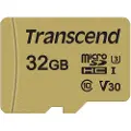 Transcend Micro Sdhc 500s 32gb Class 10 Uhs-i U3 V30+adapter Hukommelseskort