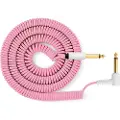 MyVolts Candycords 6.35mm Straight-Angled Coiled Cable 100cm Pink