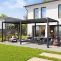 PRIMEYARD 3x6m Pergola, lameltag, antracitgrå