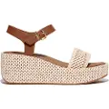 FitFlop Fitfloptil kvinder. JG1-C25 Brune sandaler i vævet læder (37), 5-8 cm, Spænder, Casual