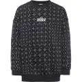 Nike Oversized Nike Sportswear Club Fleece-sweatshirt med rund hals til større børn (piger) - sort