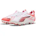 Puma ULTRA 5 MATCH FG/AG Football Boots Youth, Shoes, White/Black/Glowing Red, 33