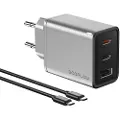 EcoFlow Hurtig Gan-vægoplader Med Usb-a Og Usb-c 65w