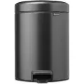 Brabantia Pedal skraldespand NEWICON 5 l, selvsikker grå, stål, Brabantia