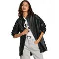 Pepe Jeans Pepe Jeanstil kvinder. PL304963XM5 Overshirt Overshirt sort (M), Casual, Modal, Lange ærmer