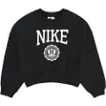 Nike Sportswear Club-sweatshirt med rund hals i french terry til piger - sort