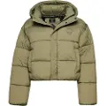 Superdry Superdrytil kvinder. W5011265A Kort quiltet jakke Cocoon grøn (L), Casual, Nylon