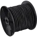 Vevor 1/4 tommer elastiksnor, 120 ft/36 m spole kraftige elastikstropper, 100% strækbar elastisk elastikreb til last, presenninger, camping, kajakdæk og håndværk, sort