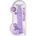 Realrock - gennemsigtig realistisk dildo - lilla (22 cm)