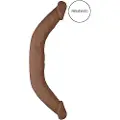 Realrock Double Dong 18 - dobbel dildo (46cm) - mørk natur