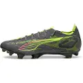 Puma ULTRA 5 CARBON FG Football Boots Unisex, Shoes, Matte Aged Silver/Yellow Alert/Sun Struck, 41