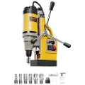 Vevor magnetboremaskine, 1400W motor, 2 tommer borediameter, 2878 lbf elektrisk magnetboremaskine, med 6 kernebor, variabel hastighed, boremaskine til metaloverflader, boligforbedringsindustri, gul
