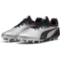 Puma KING ULTIMATE MG Football Boots Unisex, Sport, Silver/Black/Sun Struck, 46