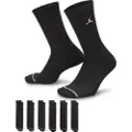 Jordan Everyday Cushioned-crewstrømper (6 par) - sort