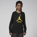 Jordan Langærmet Los Angeles Lakers Essential Jordan NBA-T-shirt til større børn (drenge) - sort