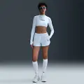 Nike Sportswear Windrunner-shorts med mellemhøj talje til kvinder (5,1 cm) - blå