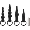 EasyToys - genopladeligt anal sæt - 4 dele (sort)