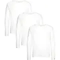 Tommy Hilfiger Tommy Hilfigertil mænd. UM0UM03022 Pakke med 3 hvide langærmede Essential T-shirts (XL), Afslappet, Bomuld, Lange ærmer, Bæredygtig