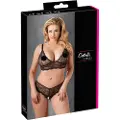Cottelli collection Plus Size - blondesæt (sort) - XXXXL
