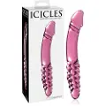 Icicles No. 57 - dobbeltsidet glas dildo med penisform (pink)