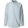 Pepe Jeans Pepe Jeanstil mænd. PM309028 Armando blå skjorte (S), Casual, Linned, Lange ærmer