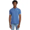 G-Star G-Startil mænd. D17127-5864-G989 Polo Dunda Slim Stripe blå (S), Casual, Korte ærmer, Økologisk bomuld, Bæredygtig